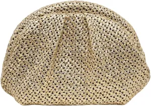 Verdusa Women's Crochet Straw Handbags Woven Clutch Purses Holiday Beach Bags