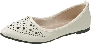 VESNIBA Women Girls Solid Big Size Slip On Flat Shallow Comfort Casual Single Shoes Womens Sandals Size