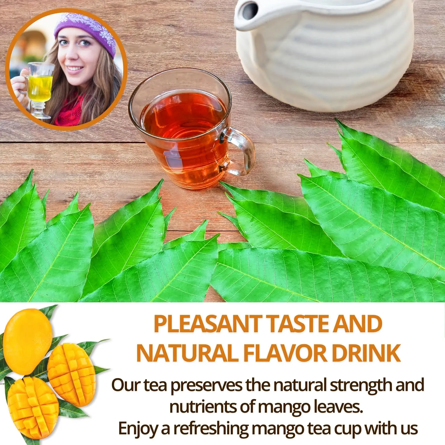VIDA FARM 125 Mango Tea Bags, 100% Natural Mango Leaf Tea Bags, Dried Mango Leaves Herbal Tea Bags, Mango Leaves Tea, No Sugar, No Caffeine, Vegan