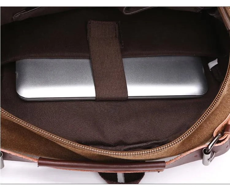 Vintage fashion Canvas High Capacity Laptop Travel Backpack-Black