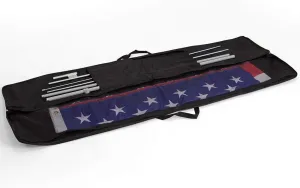 Vispronet Flag Bag – 63in x 12in Flag Equipment Bag, Black Polyester Banner Carrying Case for Flags, Portable Banner Case with Handles & Zipper, 2.7lb Storage Bag for Flagpoles & Flagpole Equipment