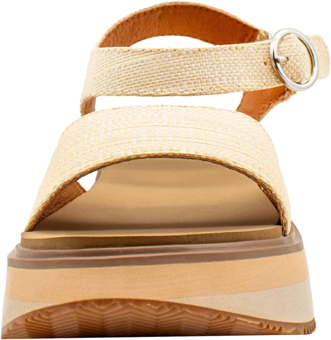 VOLATILE Womens Porcini Casual Sandals Casual Mid Heel 2-3" - Beige