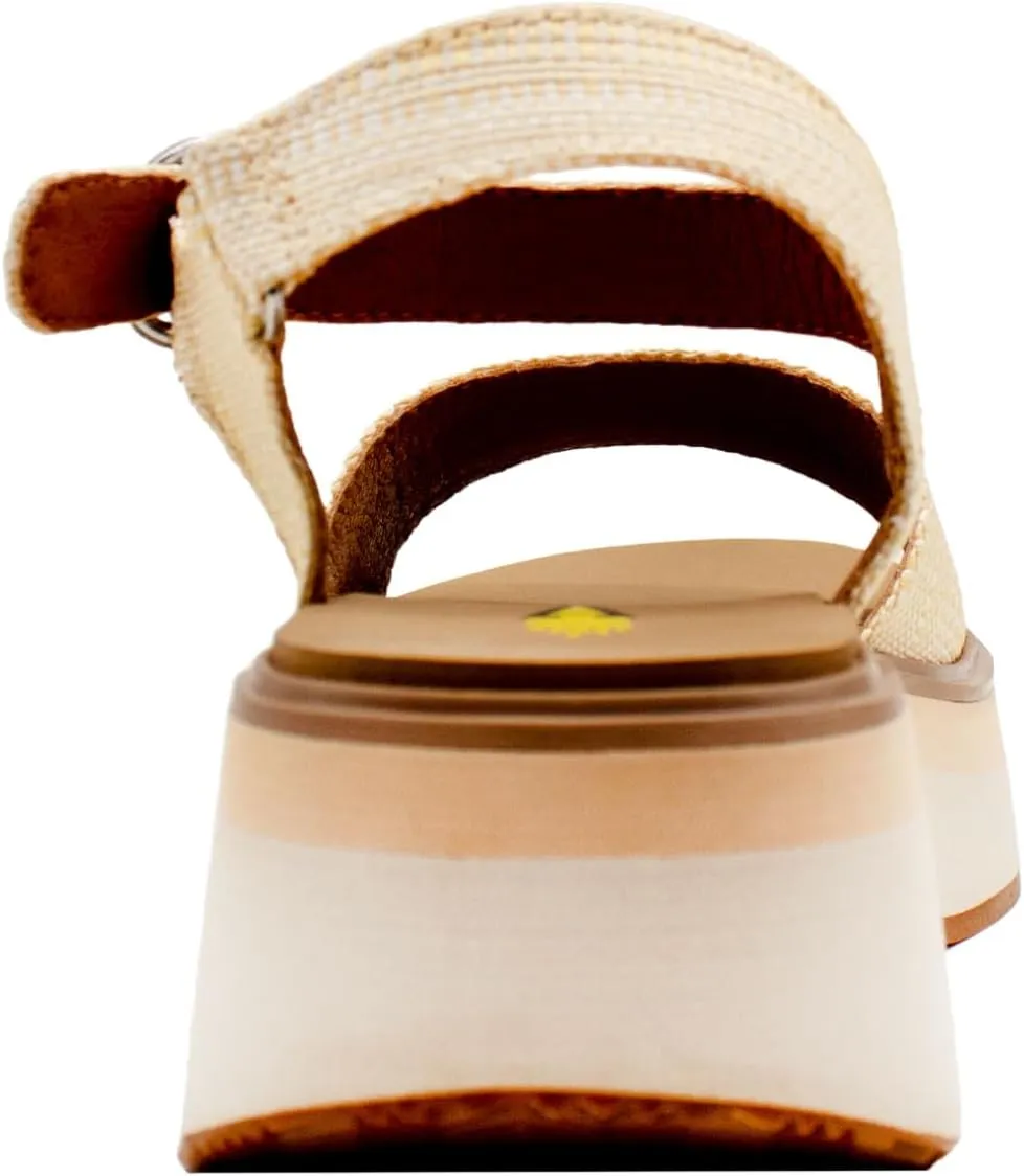 VOLATILE Womens Porcini Casual Sandals Casual Mid Heel 2-3" - Beige