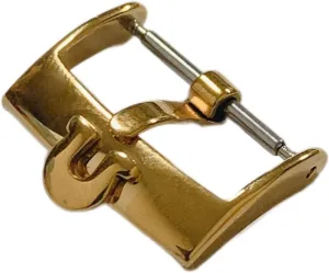 Watch Accessory Strap 12 Mm 14 Mm 16 Mm 18 Mm 20 Mm Watch Men's Pin Safety Buckle Stainless Steel Buckle Suitable Compatible With Omega Compatible With Seamaster Strap Watch buckle (Gold 12mm)
