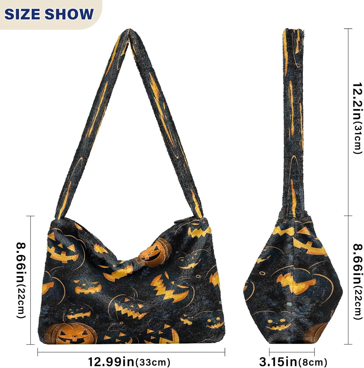 Watercolor with Cactus and Flowers Women Shoulder Bags, Tote Shoulder Bag with Zipper for Women, Autumn Handbags