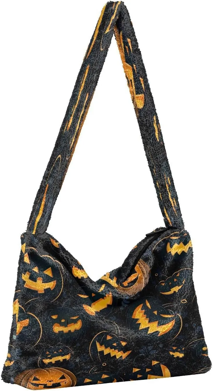 Watercolor with Cactus and Flowers Women Shoulder Bags, Tote Shoulder Bag with Zipper for Women, Autumn Handbags