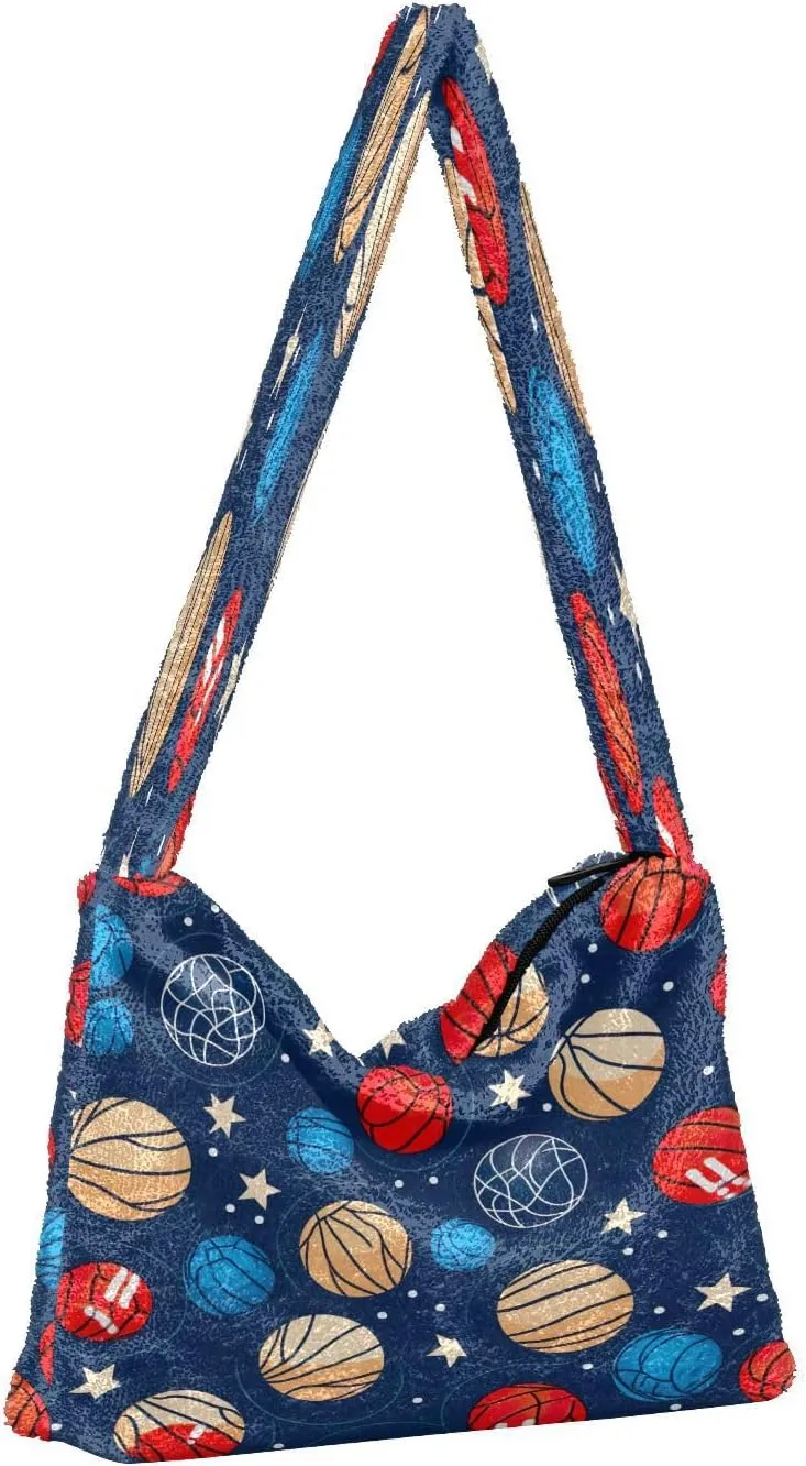 Watercolor with Cactus and Flowers Women Shoulder Bags, Tote Shoulder Bag with Zipper for Women, Autumn Handbags