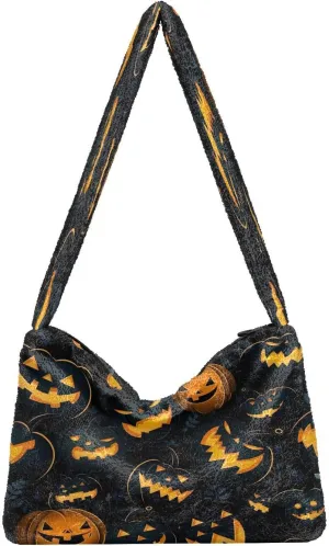 Watercolor with Cactus and Flowers Women Shoulder Bags, Tote Shoulder Bag with Zipper for Women, Autumn Handbags