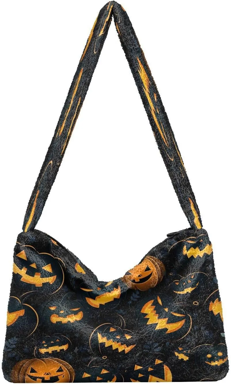 Watercolor with Cactus and Flowers Women Shoulder Bags, Tote Shoulder Bag with Zipper for Women, Autumn Handbags