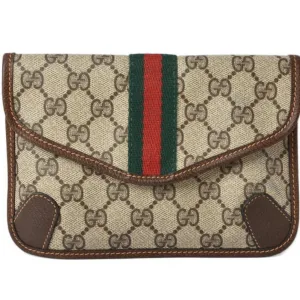 Webline Gucci Pouch/Multi Brown/Beige GUCCI Clutch Supreme Pouch Practical GG Massive bargain