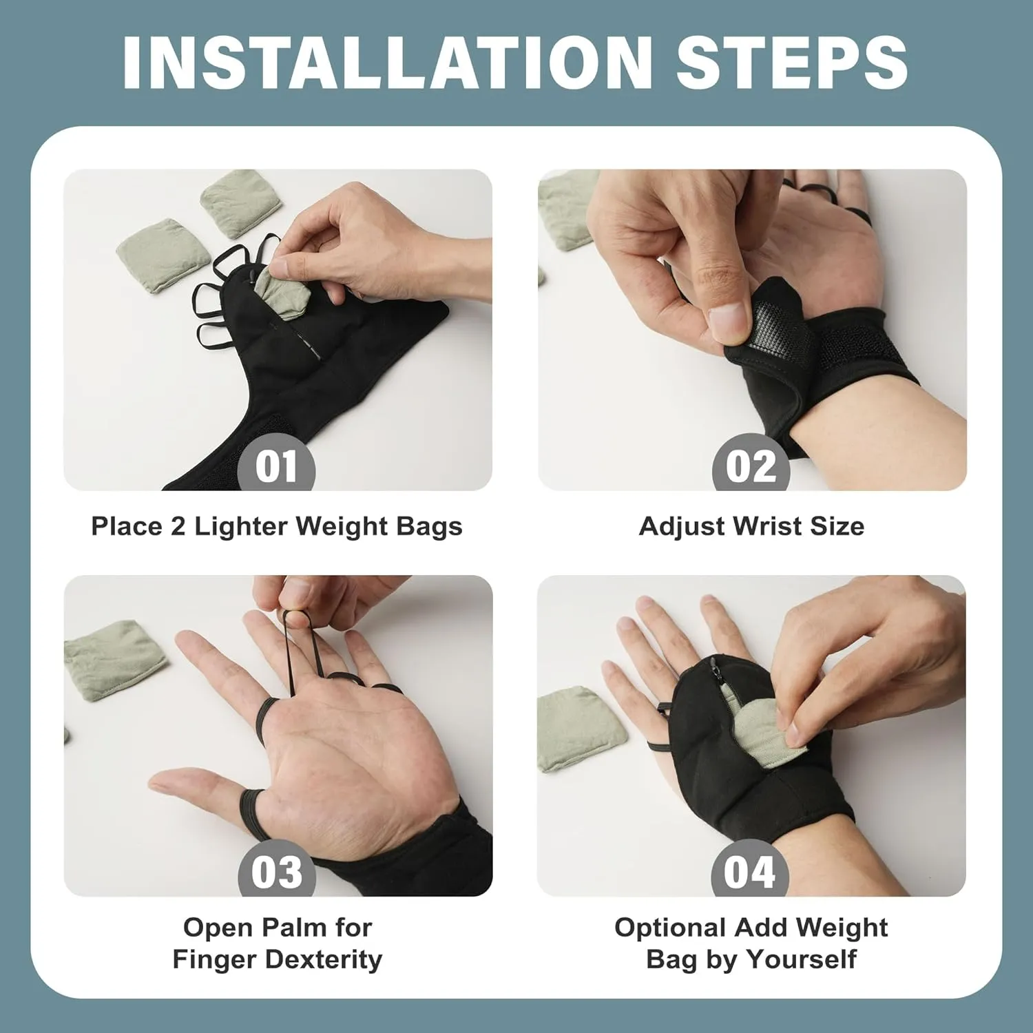 Weighted Gloves for Tremors-Adjustable Hand Gloves Stability Aid for Parkinson's Hand Tremors, Enhanced Grip & Writing Support for Elderly