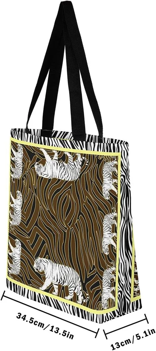 Western Canvas Tote Bag Gothic Bull Skull Beach Bag,Cowboy Hat Rustic Cowboy Boots Exotic Cow Horse Handbag