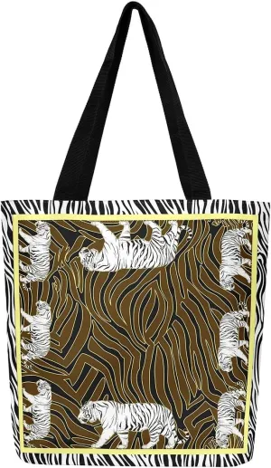 Western Canvas Tote Bag Gothic Bull Skull Beach Bag,Cowboy Hat Rustic Cowboy Boots Exotic Cow Horse Handbag