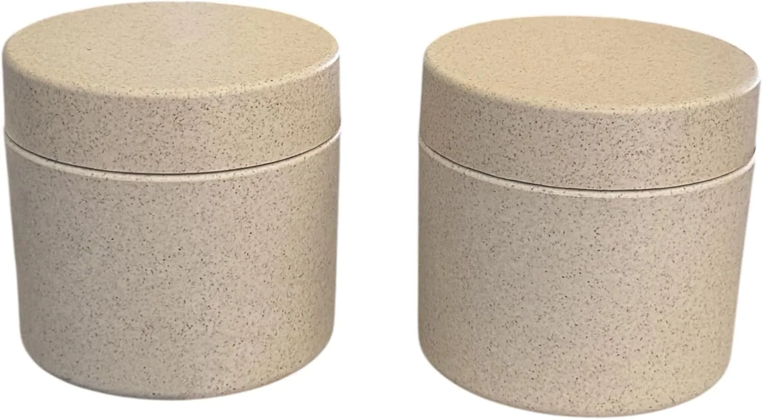 Wheat Straw Cosmetic Jars – 2-Pack 150ml (5oz) Beige Eco-Friendly, Reusable & Biodegradable Containers for Creams, Lotions & Haircare