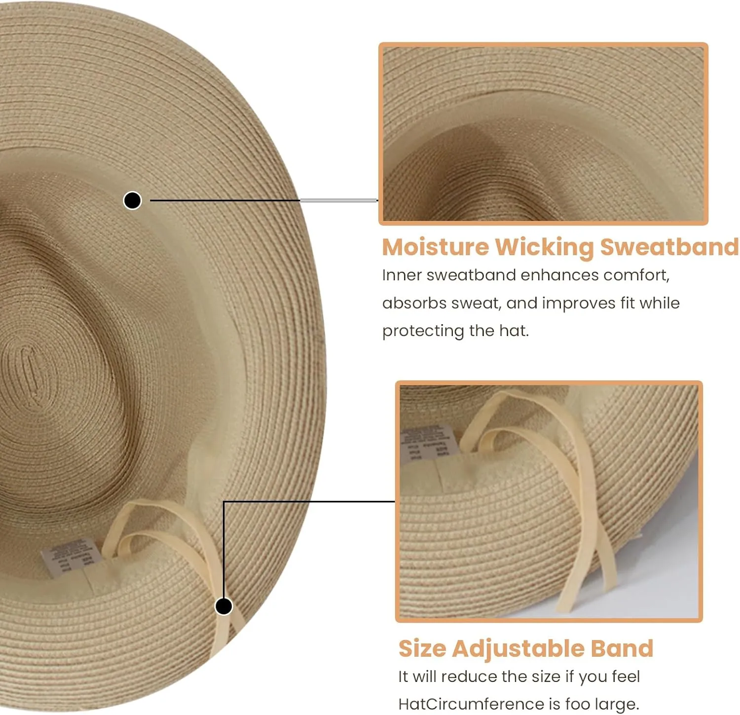 Wildarms Fedora Straw Sun Hat for Men Women Foldable Roll Up Short Brim Trilby Hat Panama Beach Hat