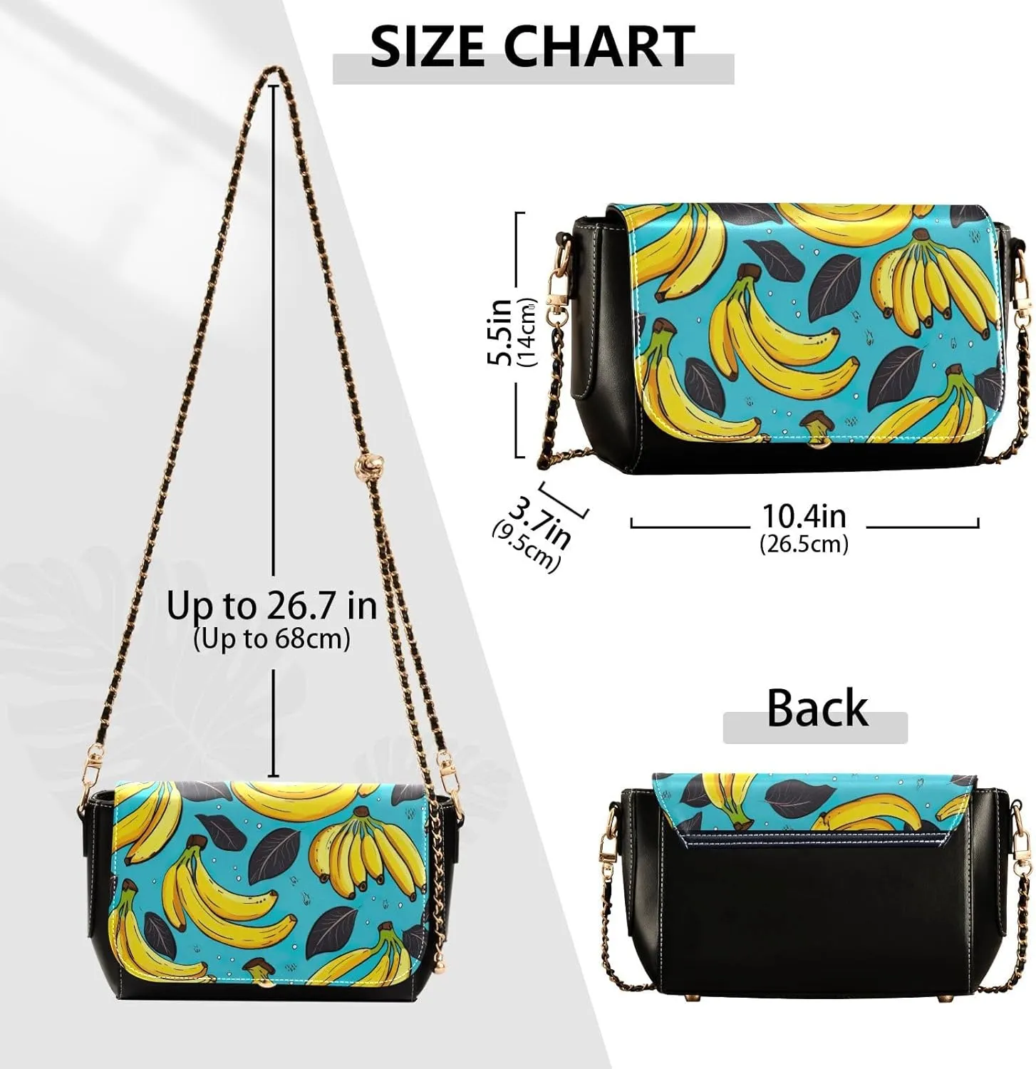 Wildflowers Watercolor Medium Leather Shoulder Bag, Shoulder Bag for Women Leather