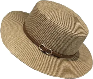 Women Beach Straw Sun Hat Flat Topped Straw hat Summer Beach Hat for Men Women for Party Travel