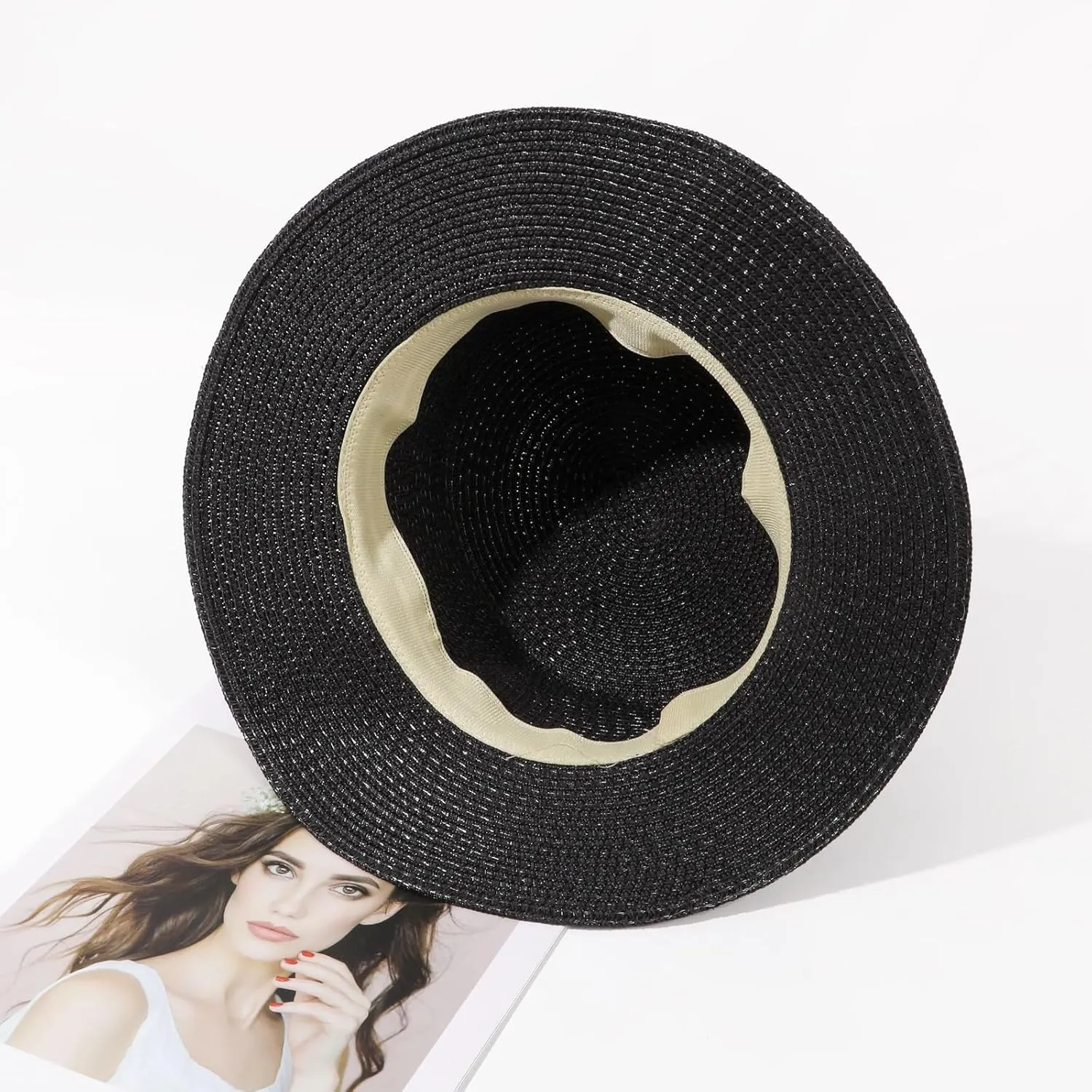 Women Beach Straw Sun Hat Flat Topped Straw hat Summer Beach Hat for Men Women for Party Travel
