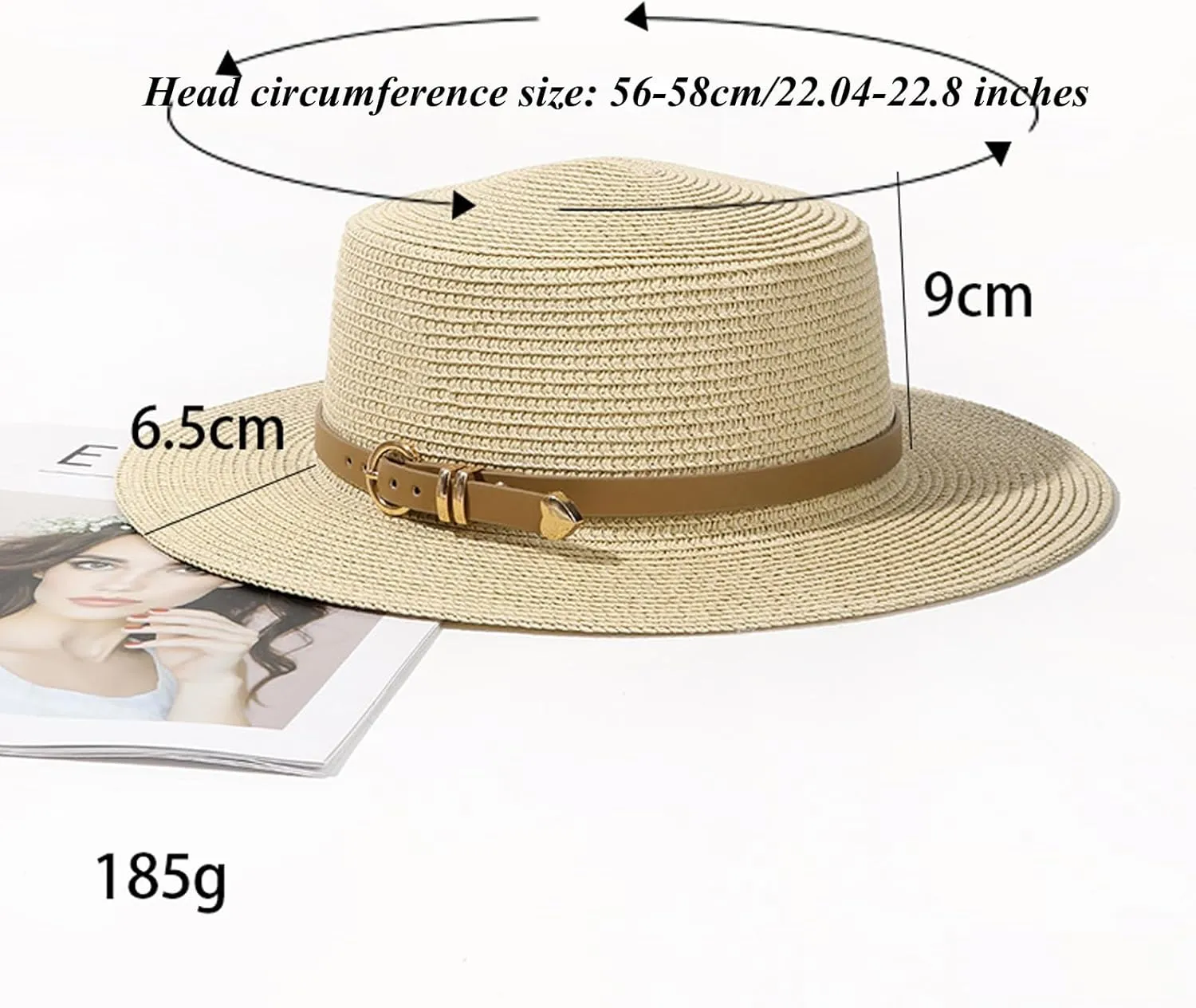 Women Beach Straw Sun Hat Flat Topped Straw hat Summer Beach Hat for Men Women for Party Travel