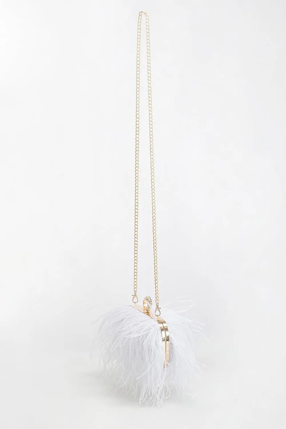 Women Real Natural Ostrich Feather Evening Bags Purses Clutch Vintage Banquet Handbag