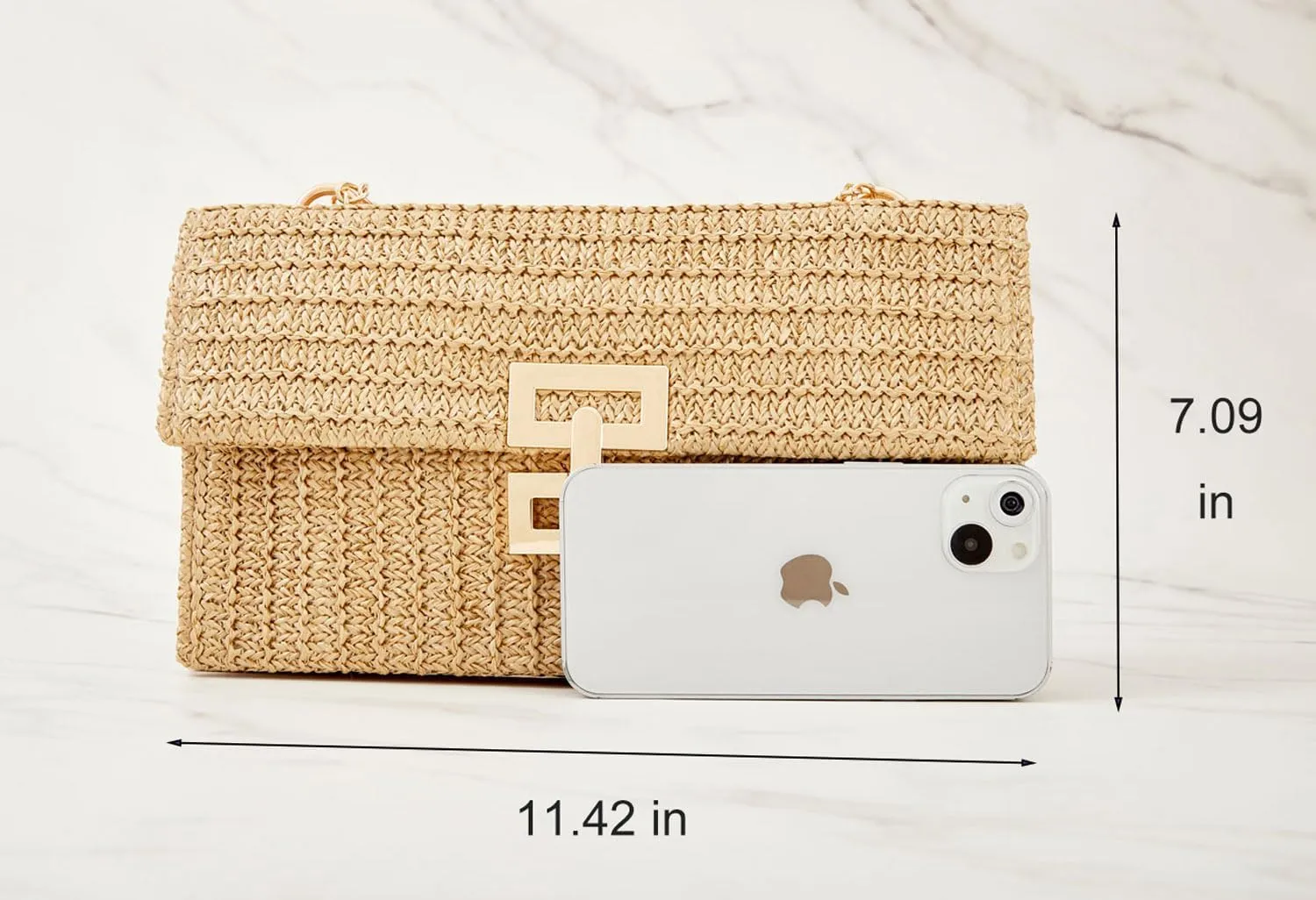 Women Straw Beach Clutch Purse Handbag Summer Elegant Vacation Style Shoulder Bag Crossbody Bag