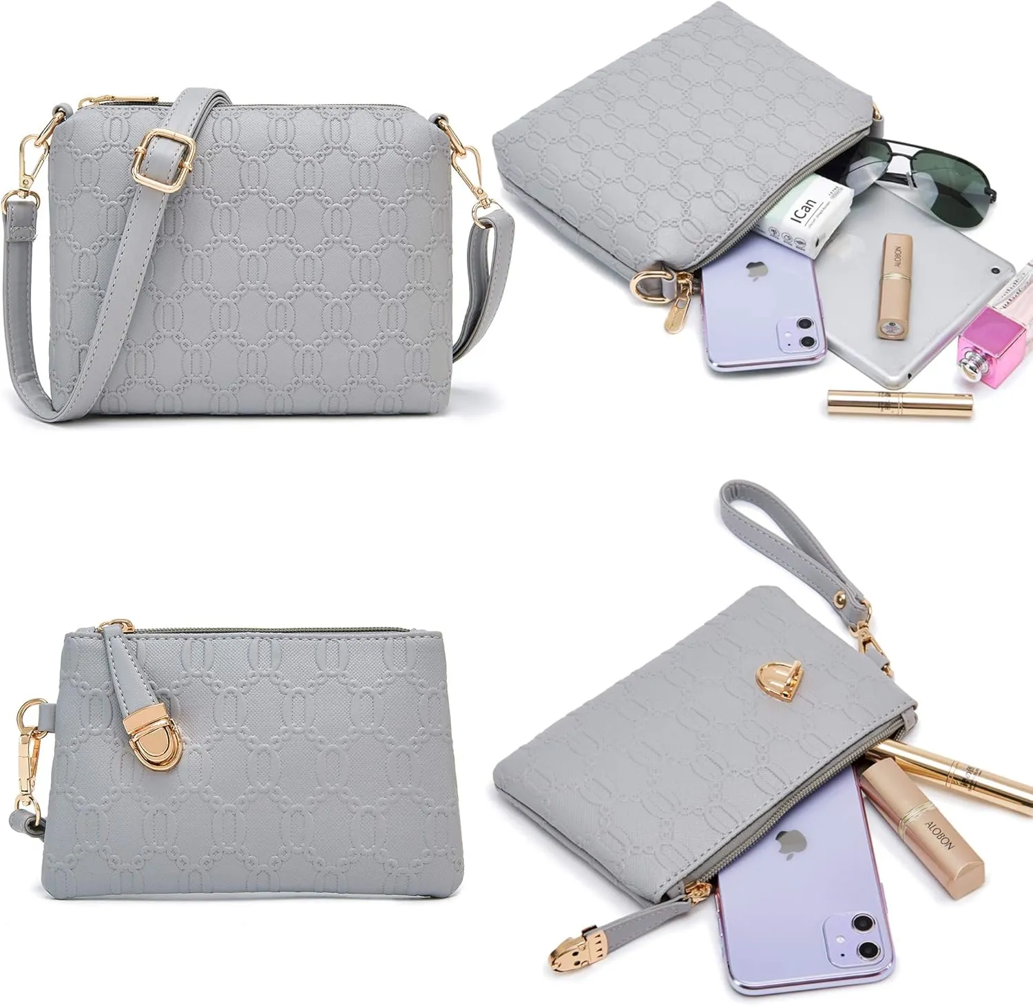 Women's Fashion Handbags Tote Bags Shoulder Bag Top Handle Satchel Purse Set 4pcs