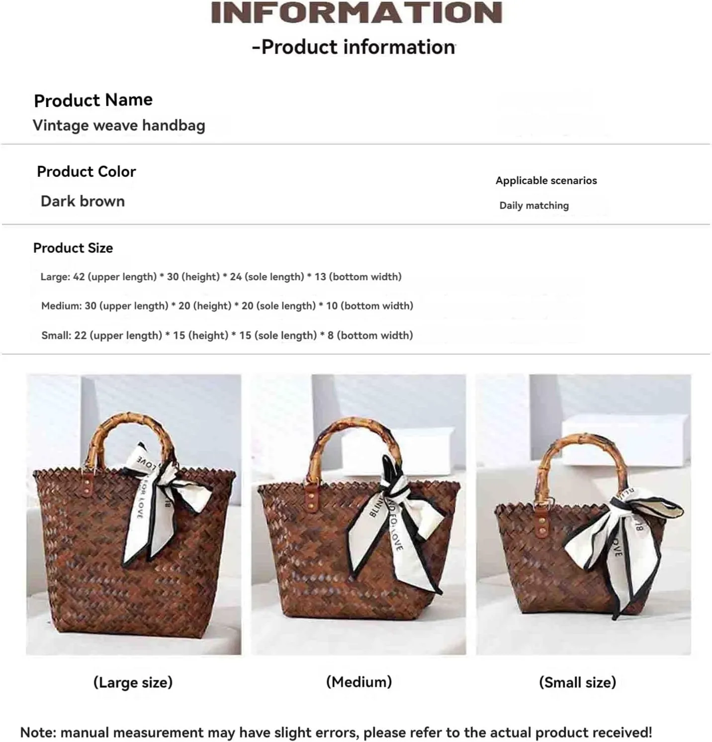 Women's handbag beach bag retro woven bamboo joint handbag beach bag hook woven bag