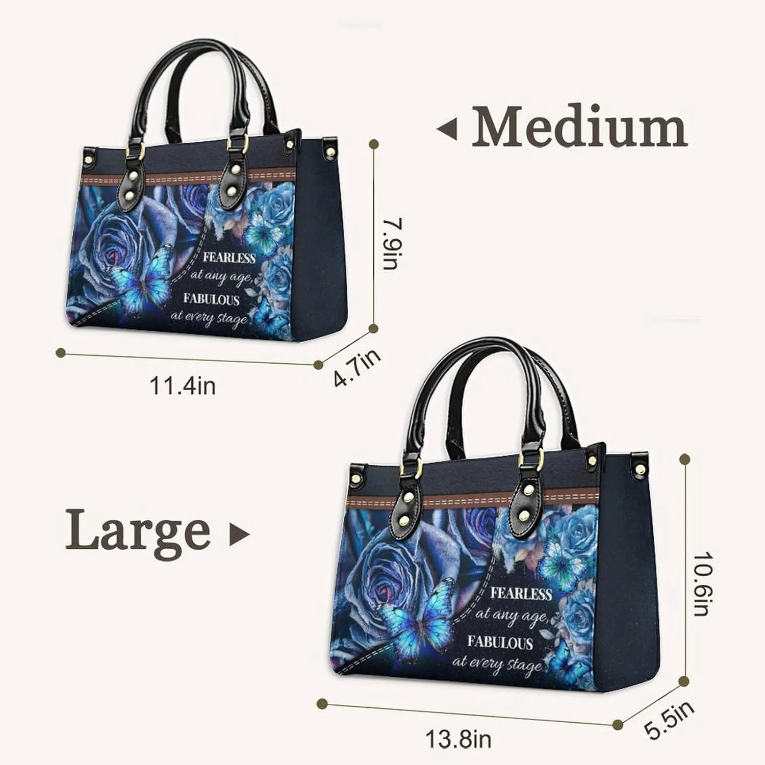 Womens Handbag - Flowers Tote Bags for Women gifts - Shoulder Purses for Shopping Daily Use - PU Leather Bag