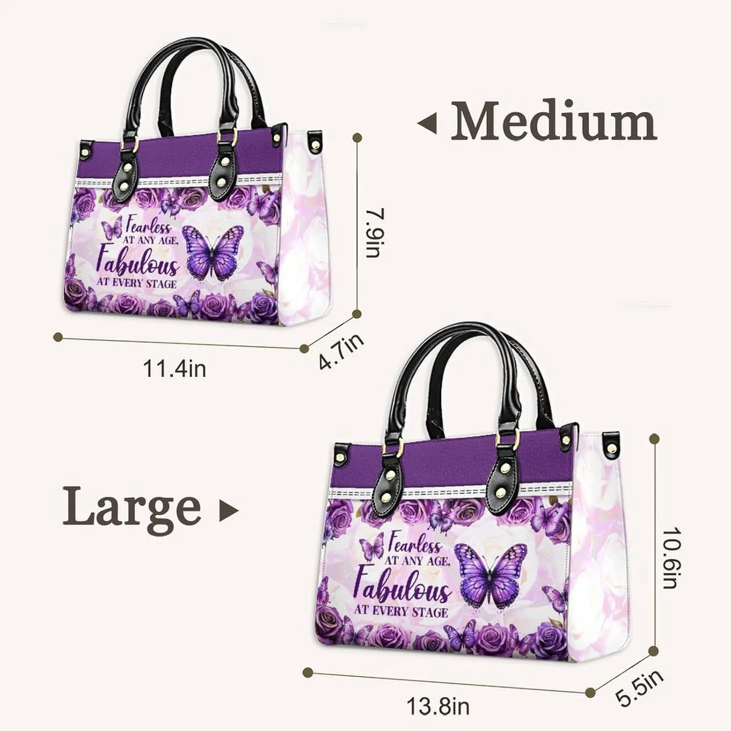 Womens Handbag - Flowers Tote Bags for Women gifts - Shoulder Purses for Shopping Daily Use - PU Leather Bag