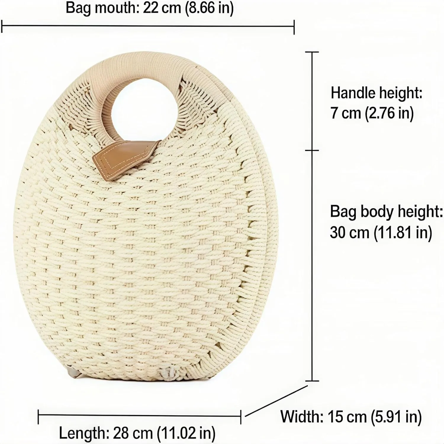 Women’s Handwoven Rattan Handbags Stylish Straw Tote for Summer Beach Retro Woven Shell Bag