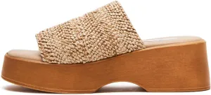 Womens Platform Sandals Open Toe Wedges Sandals Bohemia Slides Summer Fashion Outdoor Slip On Beach Sandals Natura