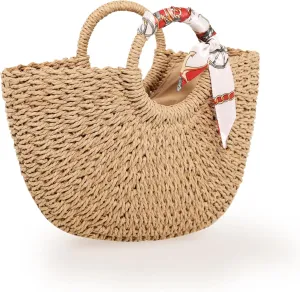 Women's Straw Beach totebag, Handmade,Large clutch Handwoven handbag,Birthday Gifts for summer Travel Vacation