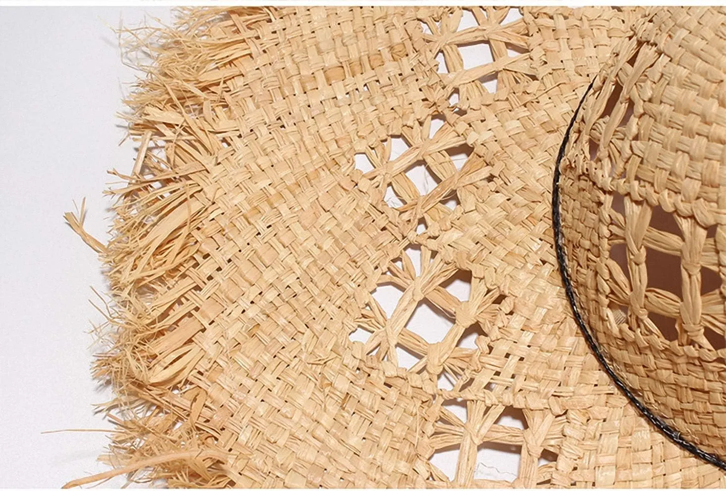 Women's Wide Brim Braided Sun Hat UPF 50  Sun Protection Floppy Summer Beach Cap Lafite Straw Hat