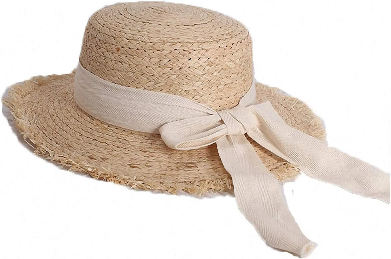 Women's Wide Brim Braided Sun Hat UPF 50  Sun Protection Floppy Summer Beach Cap Lafite Straw Hat