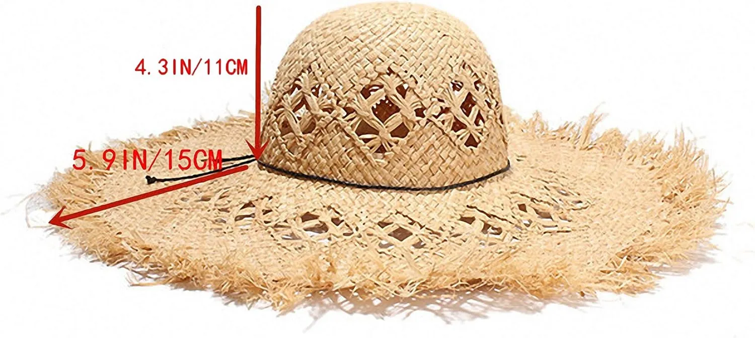 Women's Wide Brim Braided Sun Hat UPF 50  Sun Protection Floppy Summer Beach Cap Lafite Straw Hat