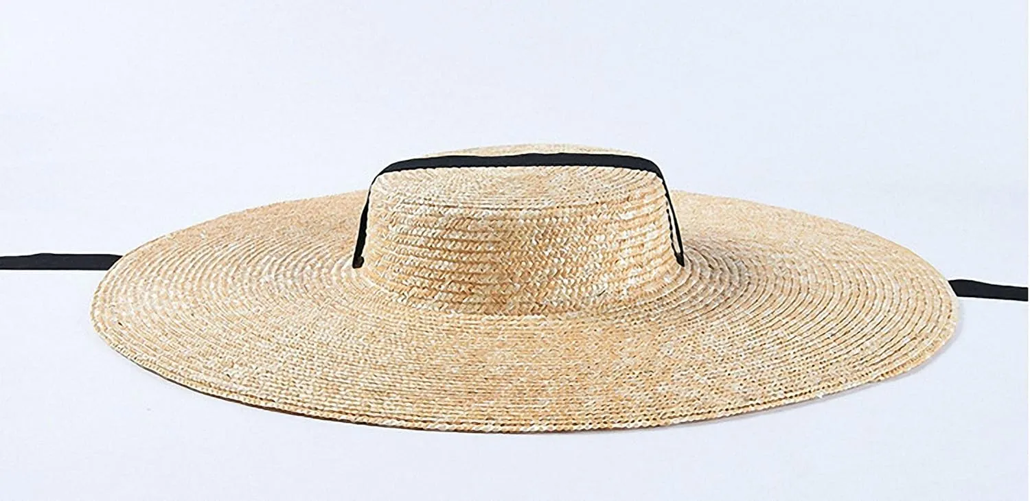 Women's Wide Brim Braided Sun Hat UPF 50  Sun Protection Floppy Summer Beach Cap Straw Hat
