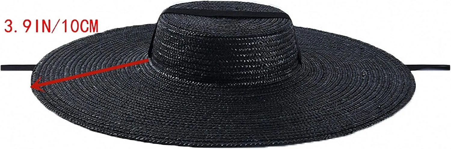 Women's Wide Brim Braided Sun Hat UPF 50  Sun Protection Floppy Summer Beach Cap Straw Hat
