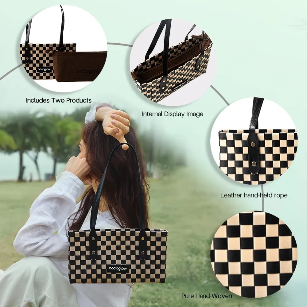 Women's Woven Bag，PP eco-Friendly Bag,Trendy Travel Bag，Handbag，Top-Handle，Shoulder Bags