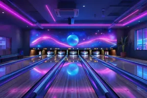 Wooden Jigsaw Puzzle 500 Piece Blacklight Bowling Anime Wooden Jigsaw Puzzles Challenging Educational Interactive Toys for Family Creative Gift Thick Sturdy Hard Challenging Difficult