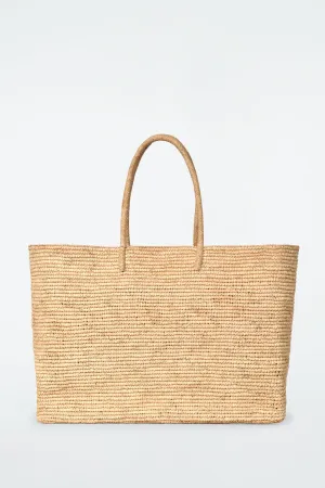 Woven tote bag - raffia