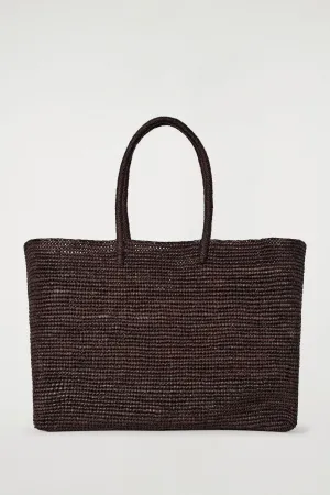 Woven tote bag - raffia
