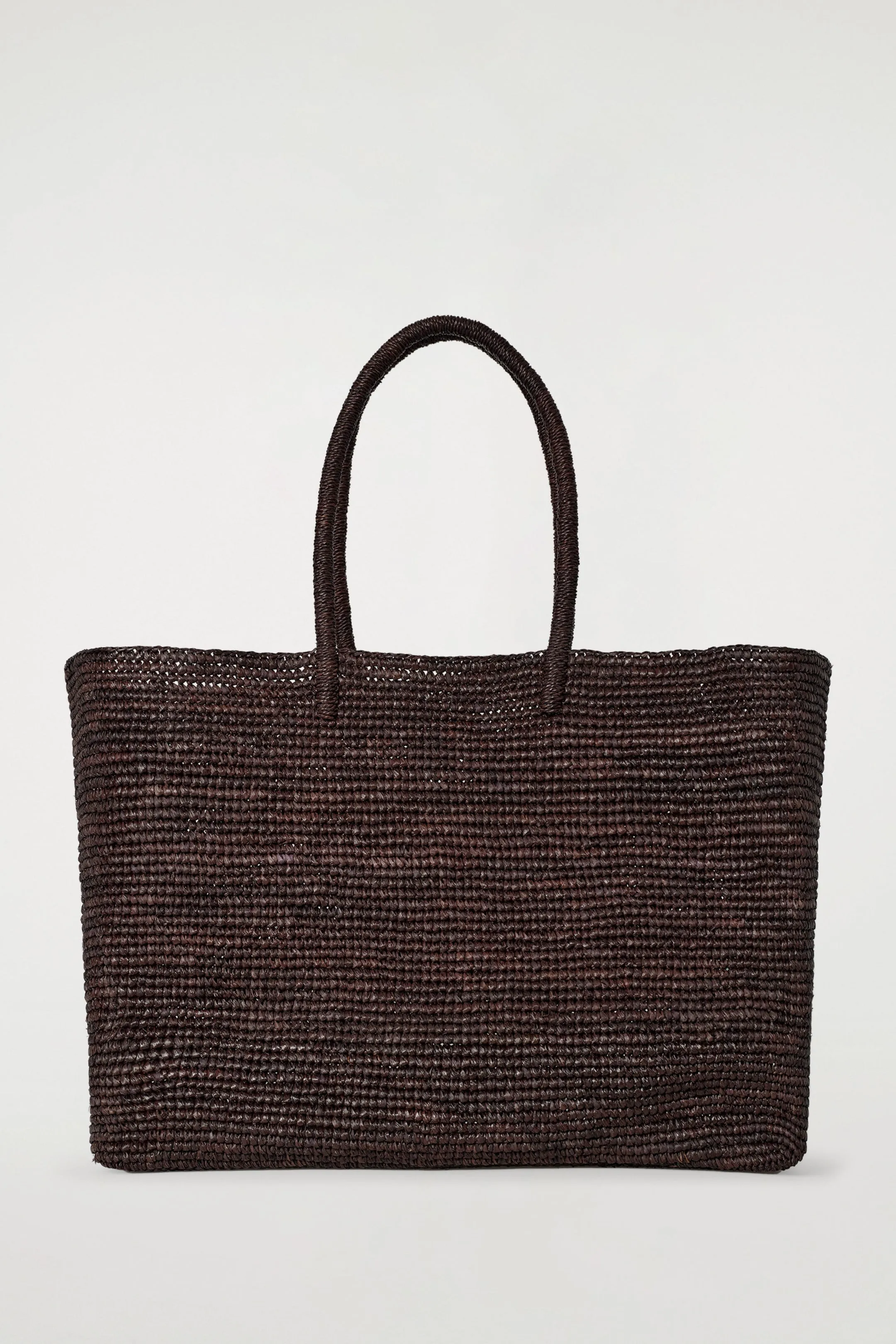 Woven tote bag - raffia