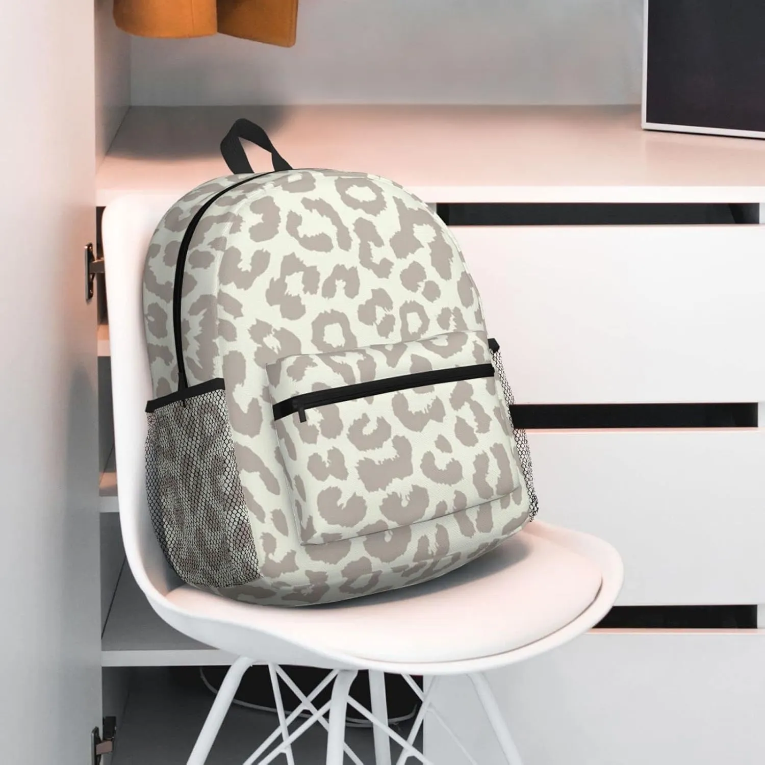 Wurton Brown Pattern Leopard Print Multipurpose Casual Bag With Fashionable Travel,Work Outdoor Activities Backpack