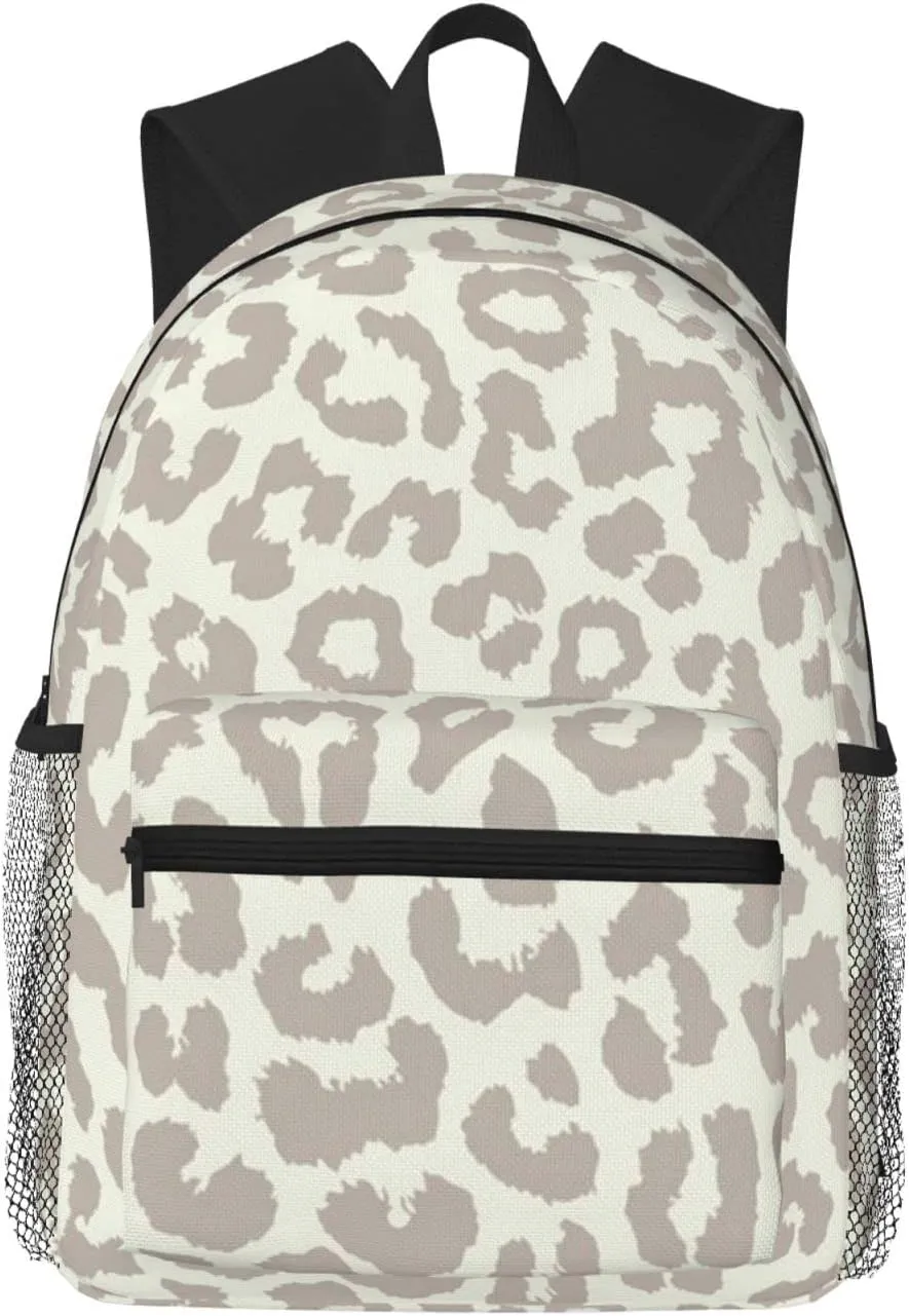 Wurton Brown Pattern Leopard Print Multipurpose Casual Bag With Fashionable Travel,Work Outdoor Activities Backpack