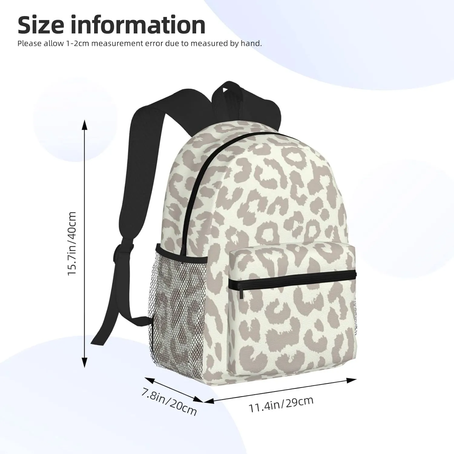 Wurton Brown Pattern Leopard Print Multipurpose Casual Bag With Fashionable Travel,Work Outdoor Activities Backpack
