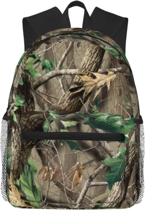 Wurton Hardwoods Green Camo Print Multipurpose Casual Bag With Fashionable Travel,Work Outdoor Activities Backpack