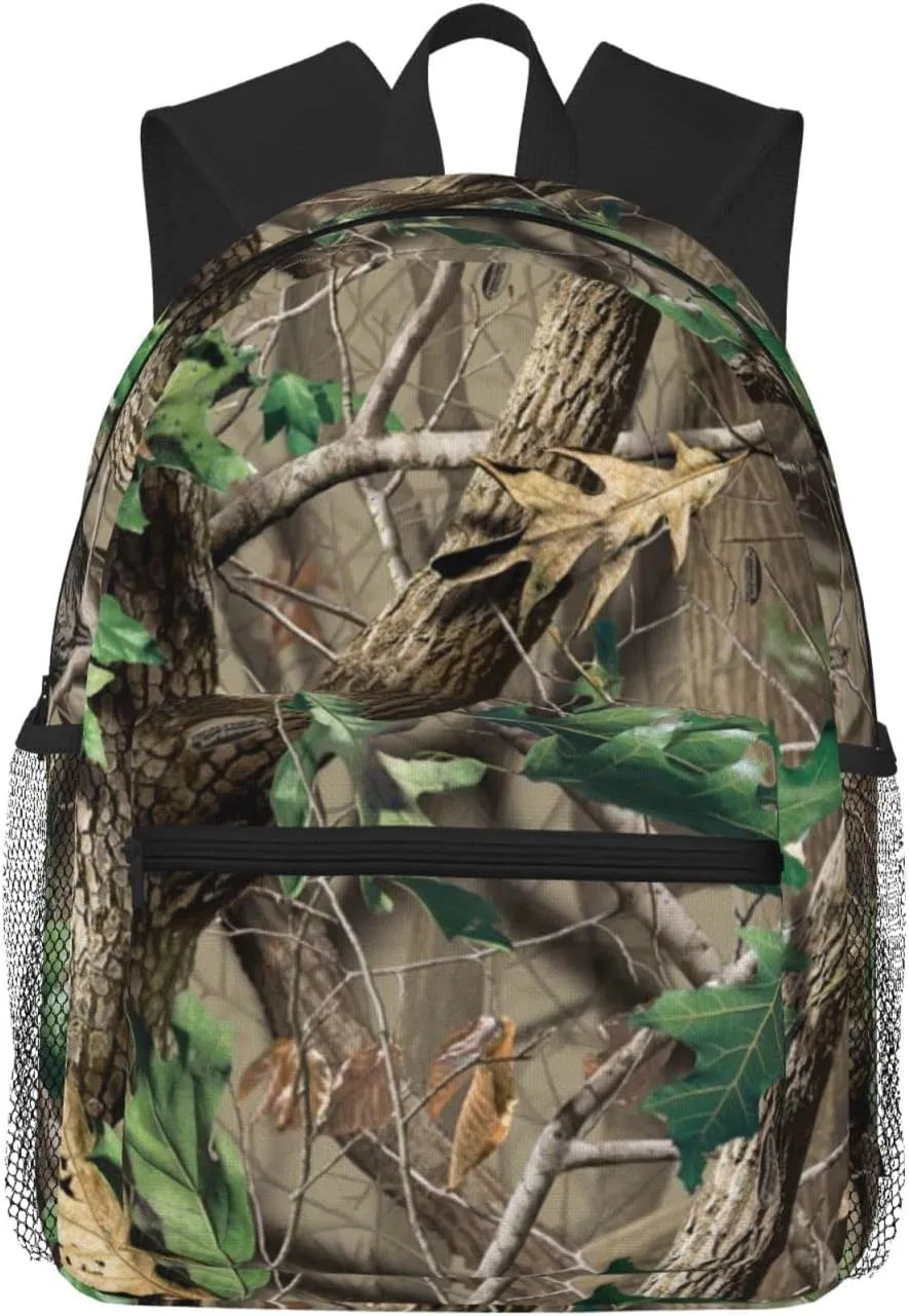 Wurton Hardwoods Green Camo Print Multipurpose Casual Bag With Fashionable Travel,Work Outdoor Activities Backpack