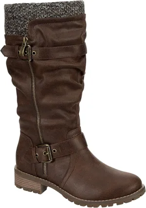 XAPPEAL Chelsey - Women's Tall Knee High Fashion Riding Boots with Buckle Accent