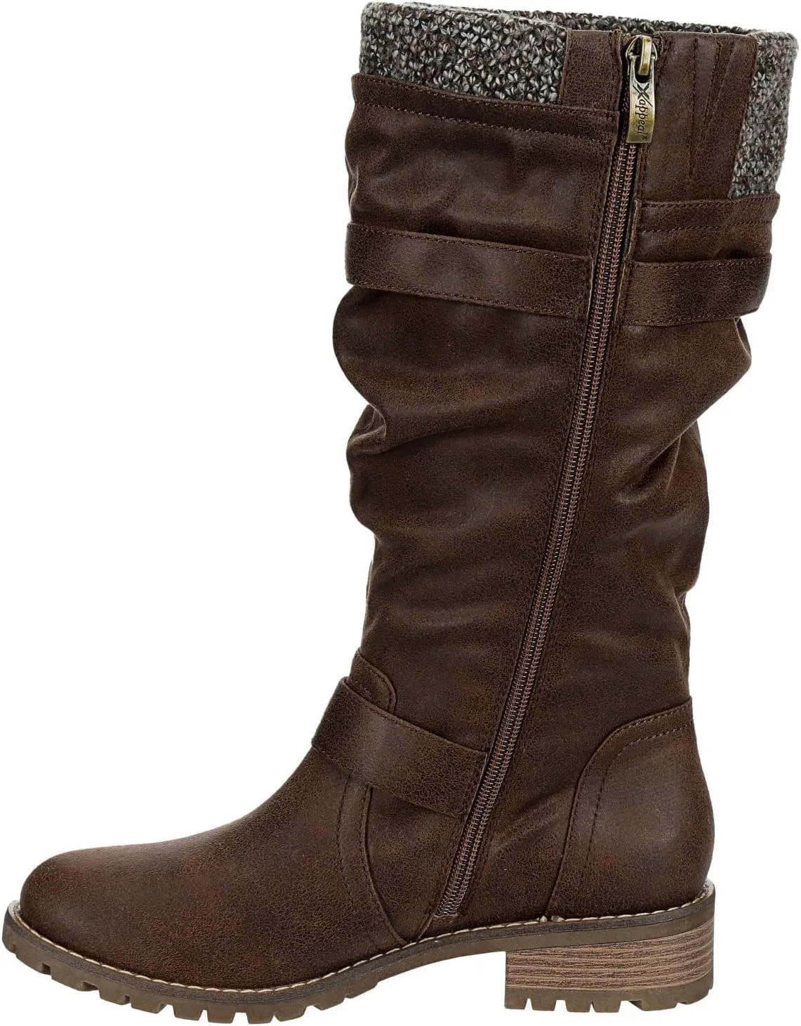 XAPPEAL Chelsey - Women's Tall Knee High Fashion Riding Boots with Buckle Accent