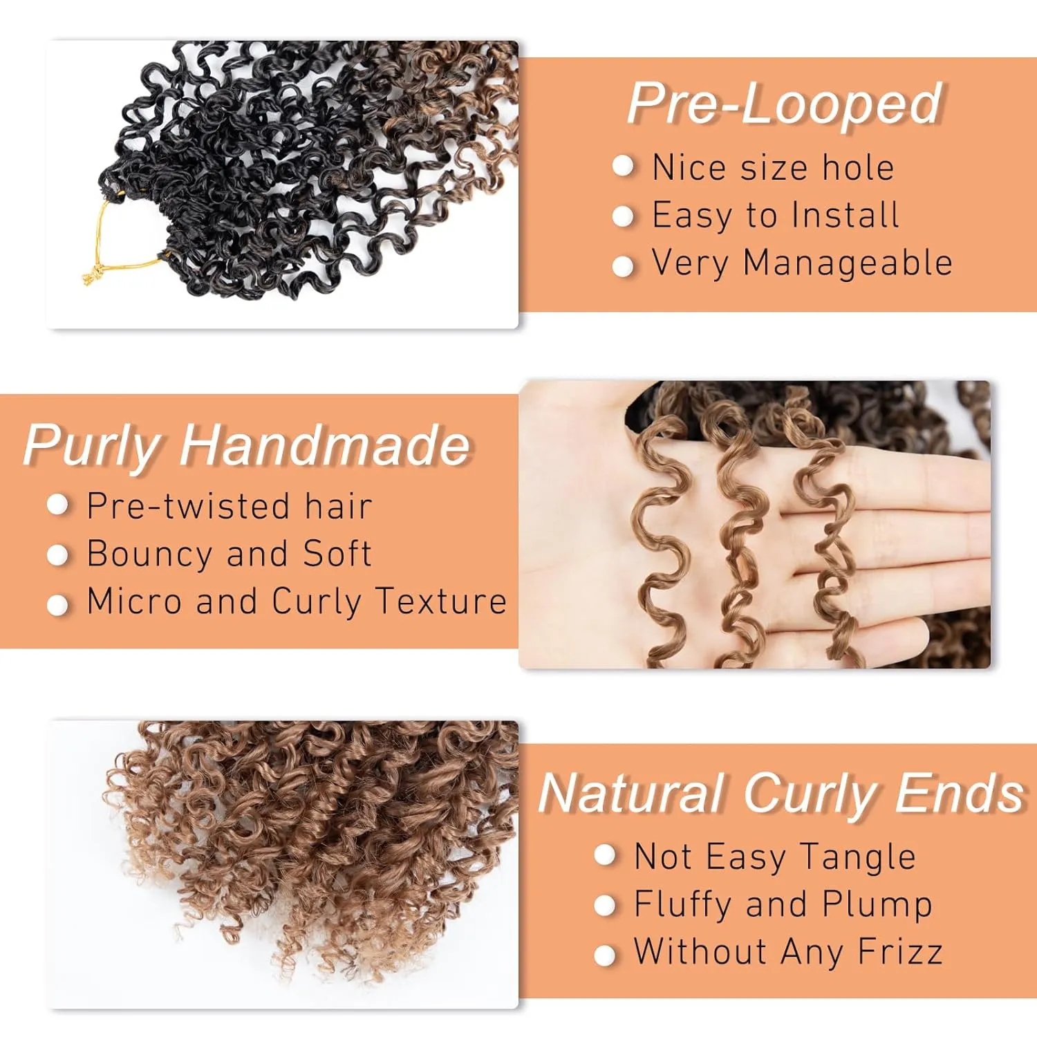 Yanky 14 Inch Packs Fluffy Curly Crochet Braid Hair for Senegalese Twist Braids (OT30)